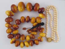 An amber necklace made from large 14e878
