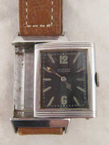 A steel Jaeger Le Coultre Reverso 14e889