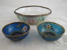 A pair of Chinese plique a jour bowls