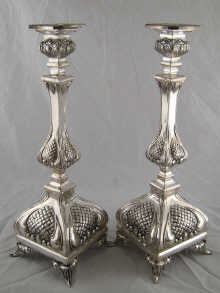 A pair of continental style silver