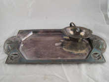 A stylish silver plated WMF tray