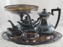 Silver plate. A four piece tea and coffee