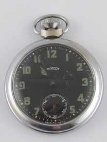 An Aviation chrome plated pocket watch