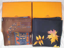 Two Hermes scarves in original