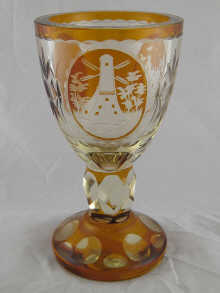 A large heavy continental glass