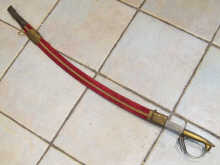 A curved bladed Indian sword with