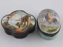 Two enamel on copper boxes probably 14e9ca