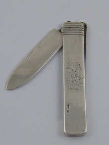 A Russian silver fruit knife hallmarked 14e9dd