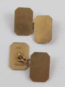 A pair of hallmarked 9 ct gold