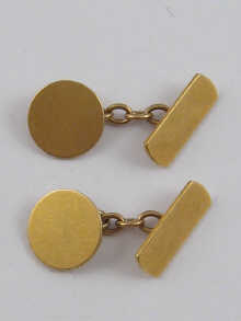 A pair of hallmarked 18 ct gold