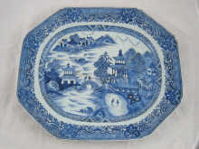 An 18th century Chinese ceramic oval