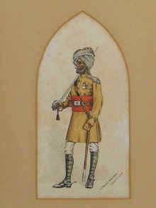 A watercolour of an Indian soldier 14eaaf