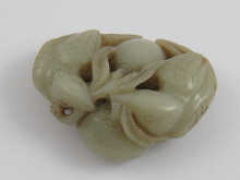 A Chinese jade carving of two quail