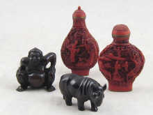 Two Chinese snuff bottles with 14eac1