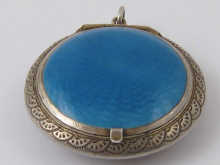 A Russian silver and enamel powder