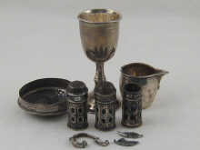 A silver kiddush cup London 1936 a small