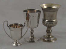Silver; comprising a goblet of