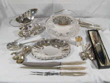 A quantity of silver plate including