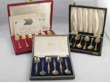 A set of six silver tea spoons