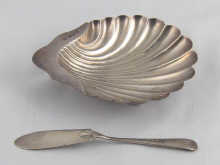 A late Victorian silver butter shell
