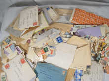 A large quantity of postage stamps