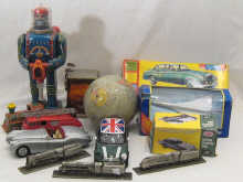 Model toys comprising four cars