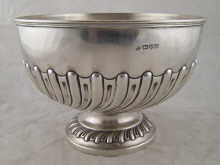 A silver swirl half fluted punchbowl 14ef74
