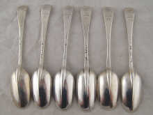 A matched set of six Georgian silver