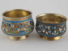 A Russian cloisonne enamelled silver