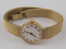 A 9 carat lady's wrist watch with