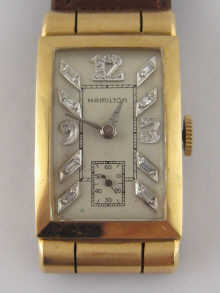 A fine 14 carat gold gents wrist watch