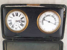 A portable combined timepiece and aneroid