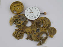 A mixed lot of watch parts including