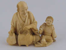 An extremely fine Japanese ivory carving