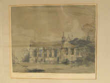 A print of Wodham chapel Oxford signed