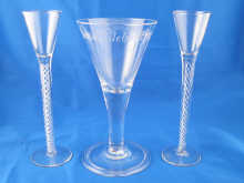 A hand blown wine glass with folded 14f0a3