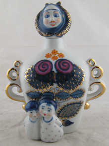 A Russian ceramic two handled bottle 14f0b2