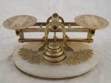 A set of gilt metal postal scales 14f0ad