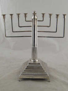 Judaica a silver chanukia light 14f0c1