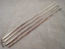 Two pairs of Chinese silver chopsticks