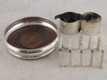 A pair of heavy silver napkin rings