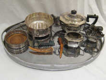 Silver plate. A large galleried