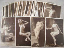 Approx. 38 postcards of nudes from