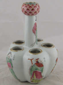 A five lobed Oriental tulip vase with