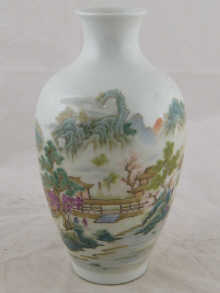 A Chinese vase with river landscape