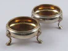A pair of George II silver circular 14f21d