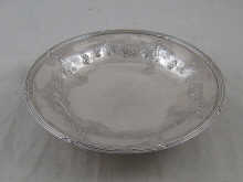 A French silver circular dish with 14f21f