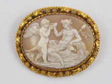 A Victorian carved shell cameo depicting