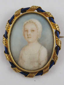 A Victorian hand painted miniature