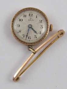 A hallmarked 9 ct gold Rolex ladies